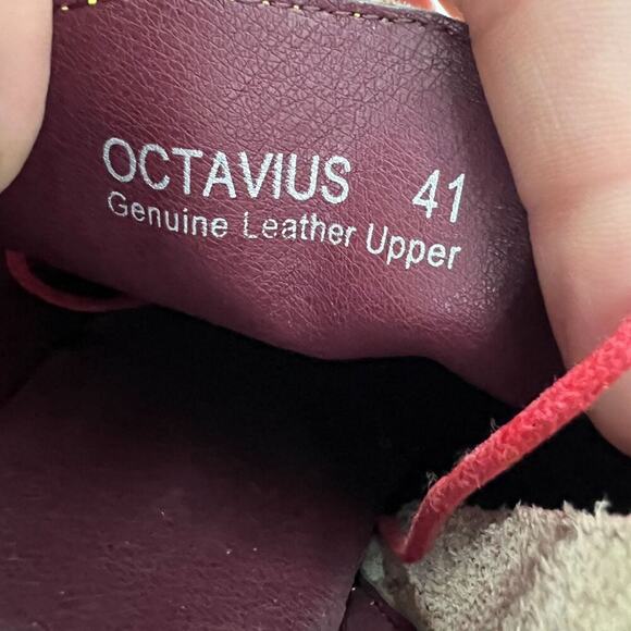 L'Artiste Heeled Lace Up Red Shoe Octavius Womens Size 41 - Picture 9 of 10